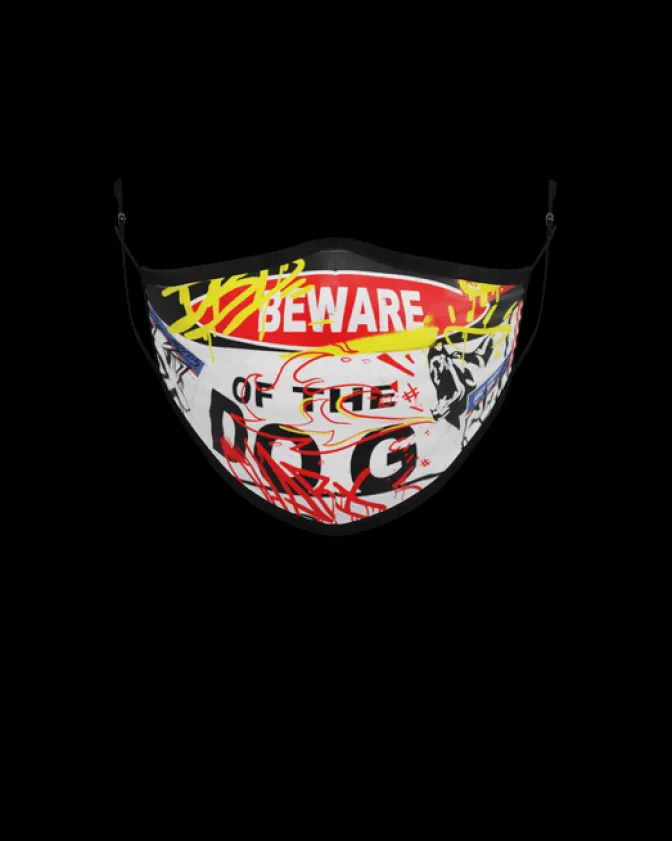 ADULT BEWARE OF THE DOG FORM-FITTING FACE MASK