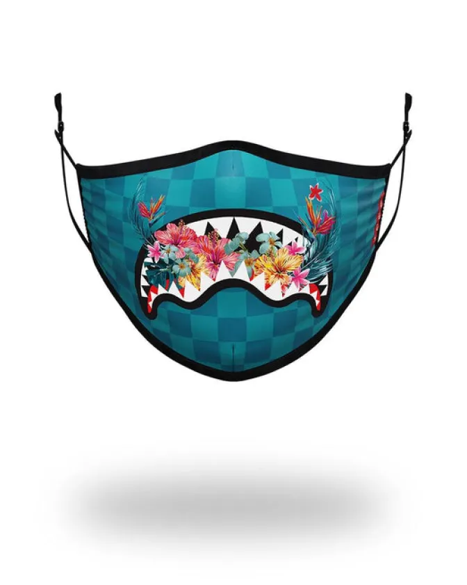 ADULT BLOSSOM SHARK FORM FITTING FACE MASK