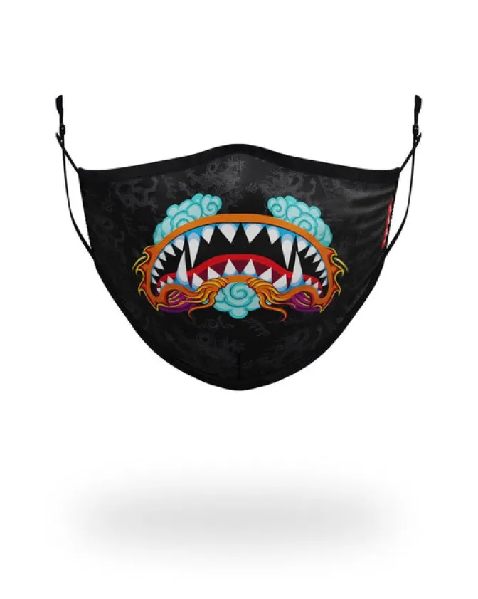 ADULT DRAGON SHARK FORM FITTING FACE MASK