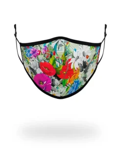 ADULT FLORAL MONEY FORM FITTING FACE MASK
