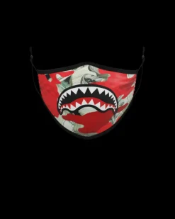 ADULT MONEY CAMO (RED) FORM-FITTING FACE MASK