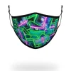ADULT NEON MONEY FORM FITTING FACE MASK
