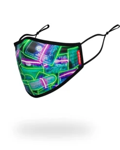 ADULT NEON MONEY FORM FITTING FACE MASK
