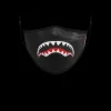 ADULT SHARK LOGO (BLACK) FORM-FITTING FACE MASK
