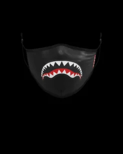 ADULT SHARK LOGO (BLACK) FORM-FITTING FACE MASK