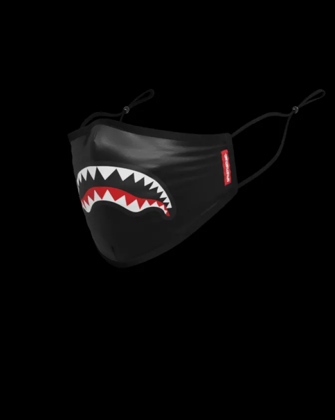ADULT SHARK LOGO (BLACK) FORM-FITTING FACE MASK