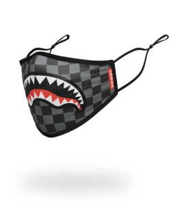 ADULT SHARKS IN PARIS (GREY) FORM FITTING FACE MASK