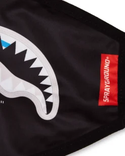 BITE ME SHARK (BLK) POLYESTER FACE MASK