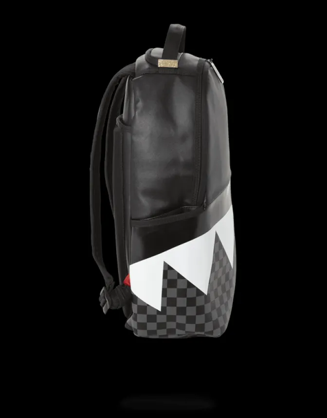 BLACK HALF CHECK SHARKS IN PARIS BACKPACK (ONE OF ONE)