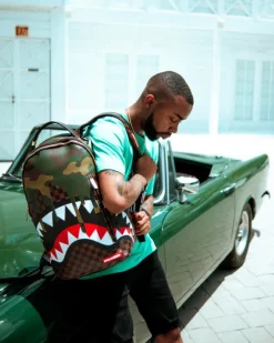 CAMO DRIP SHARKS IN PARIS BACKPACK (DLXV)