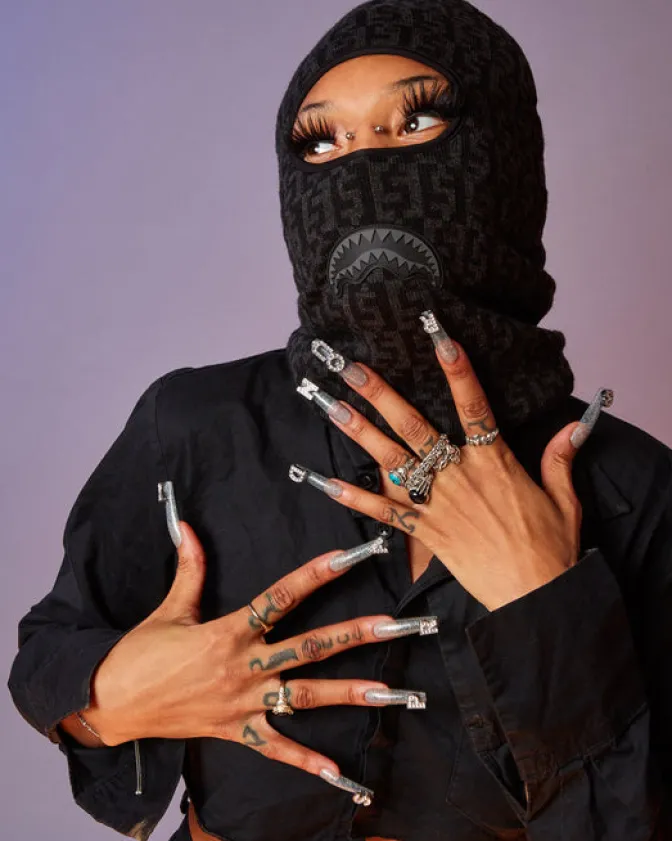CASHIN CHECKS SKI MASK (GRAY)