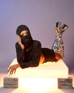 CASHIN CHECKS SKI MASK (GRAY)