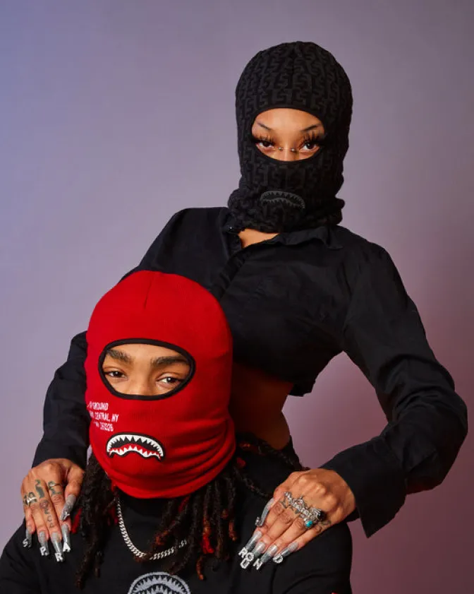 CASHIN CHECKS SKI MASK (GRAY)