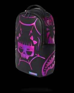 CAZZU IRIDESCENT CUT u0026 SEW SPIDER SKULL SHARK BACKPACK (DLXV)