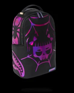 CAZZU IRIDESCENT CUT u0026 SEW SPIDER SKULL SHARK BACKPACK (DLXV)