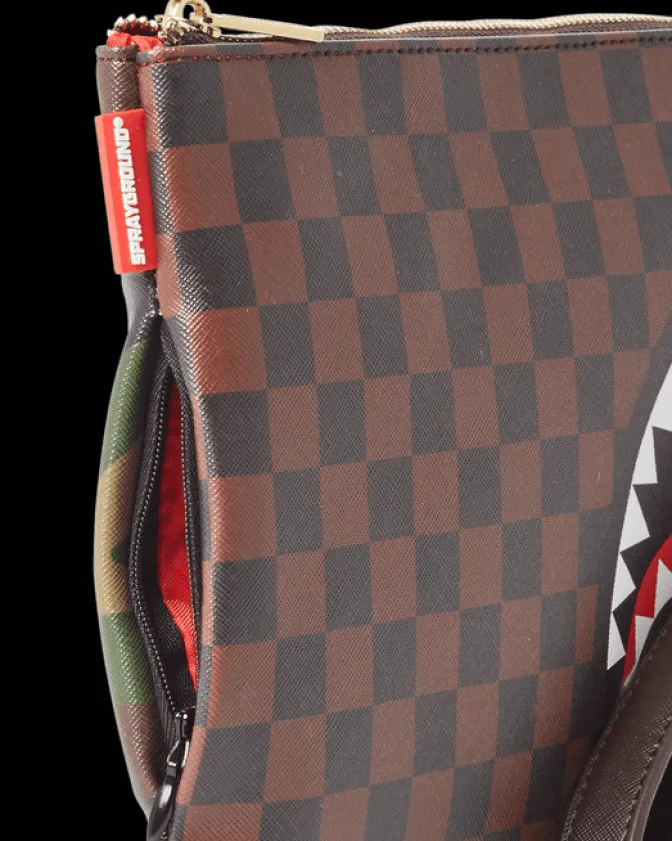 CHECKS IN CAMOFLAUGE CROSSOVER CLUTCH