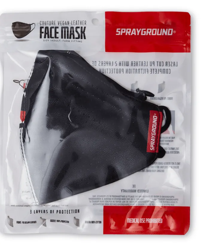 DAMAGE CONTROL STASH POCKET VEGAN LEATHER FACE MASK