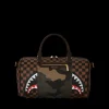 EXTERIOR GOLD ZIP POCKET SHARKS IN PARIS MINI DUFFLE