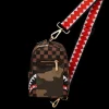 EXTERIOR GOLD ZIP POCKET SHARKS IN PARIS BACKPACK SLING