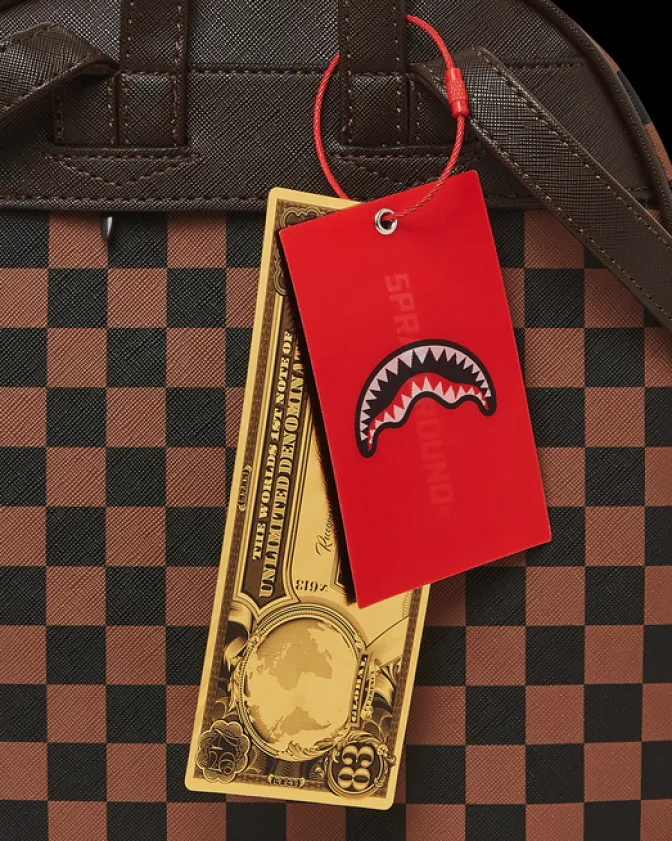 EXTERIOR GOLD ZIP POCKET SHARKS IN PARIS SAVAGE BACKPACK