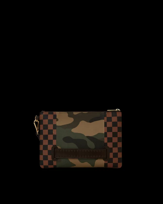EXTERIOR GOLD ZIP POCKET SHARKS IN PARIS CROSSOVER CLUTCH