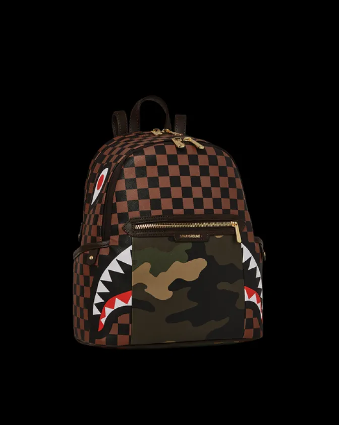EXTERIOR GOLD ZIP POCKET SHARKS IN PARIS SAVAGE BACKPACK
