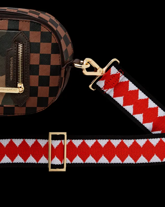 EXTERIOR GOLD ZIP POCKET SHARKS IN PARIS BACKPACK SLING