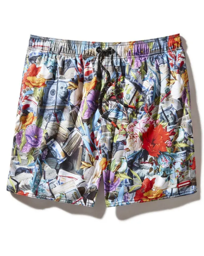 FLORAL MONEY SHOTO SWIM TRUNKS