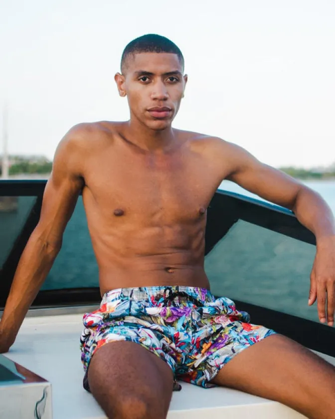 FLORAL MONEY SHOTO SWIM TRUNKS