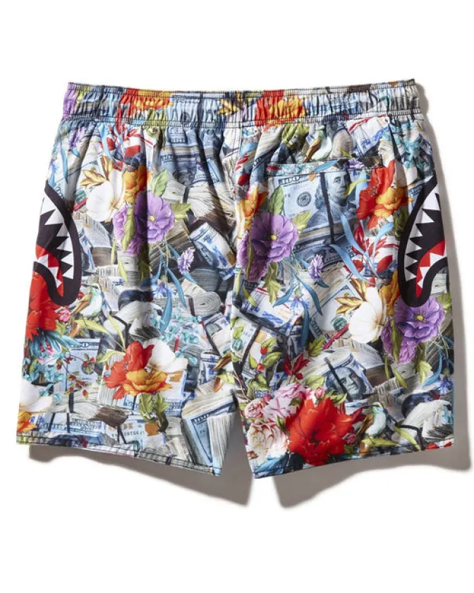 FLORAL MONEY SHOTO SWIM TRUNKS