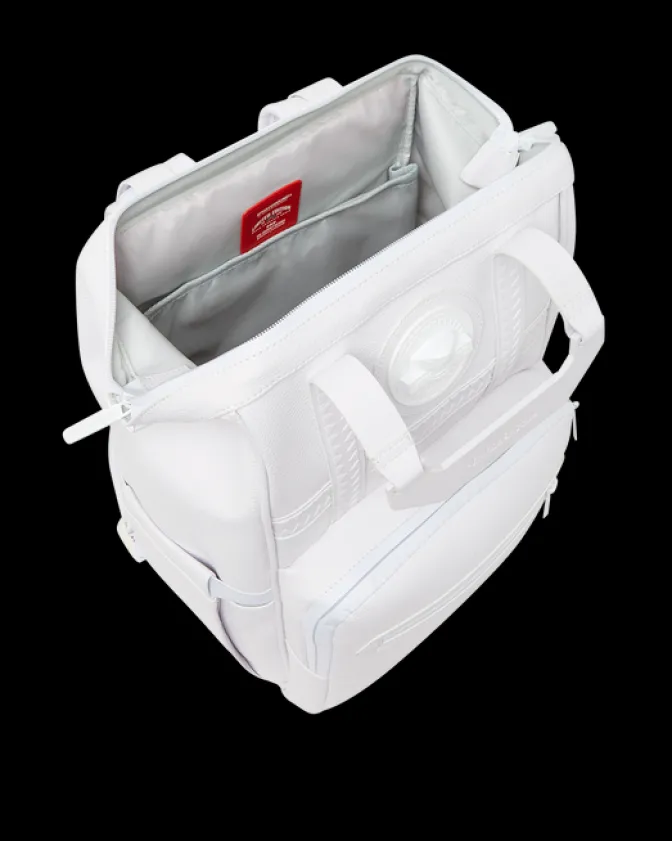 HEAVY METAL SHARK WHITE OUT BIZ TOP OPENER BACKPACK