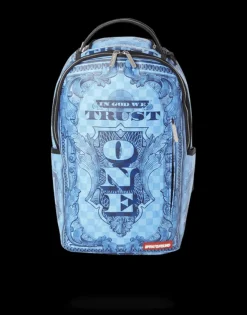 IN GOD WE TRUST BLUE BACKPACK (ONE OF ONE)