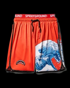 JAPAN WAVE CORTO SWIM TRUNKS (RED)