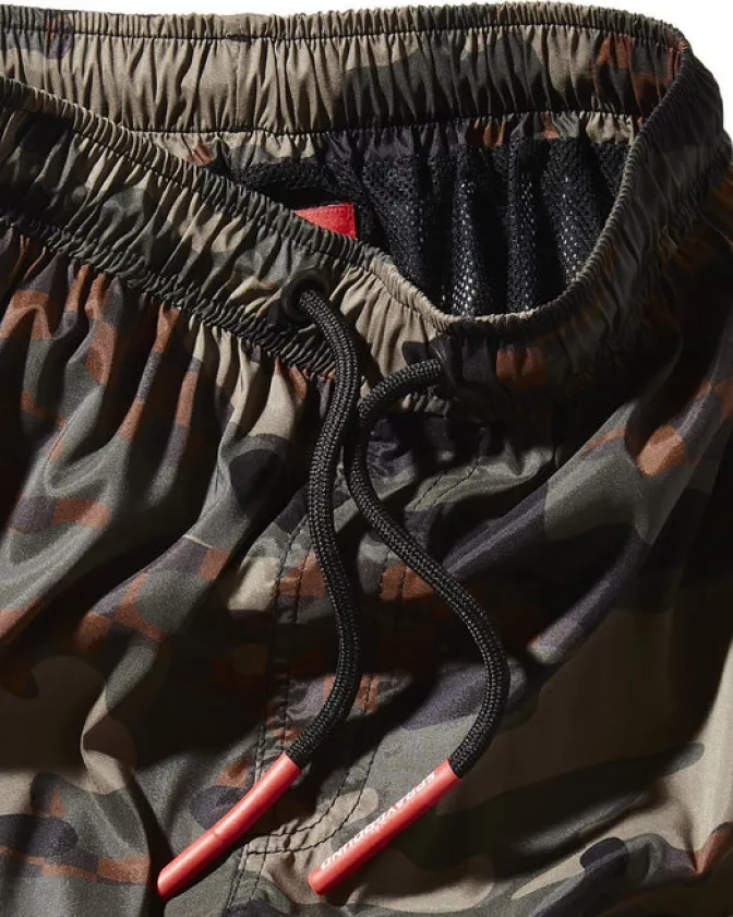 KIDS CAMO CHECKERED SWIM TRUNKS