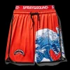 KIDS JAPAN WAVE SWIM TRUNKS (RED)