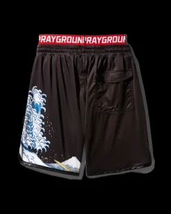 KIDS JAPAN WAVE SWIM TRUNKS (BLACK)