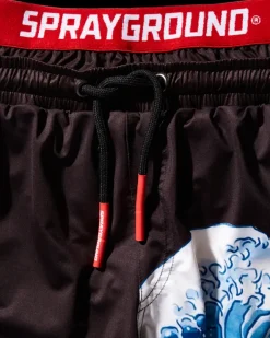 KIDS JAPAN WAVE SWIM TRUNKS (BLACK)