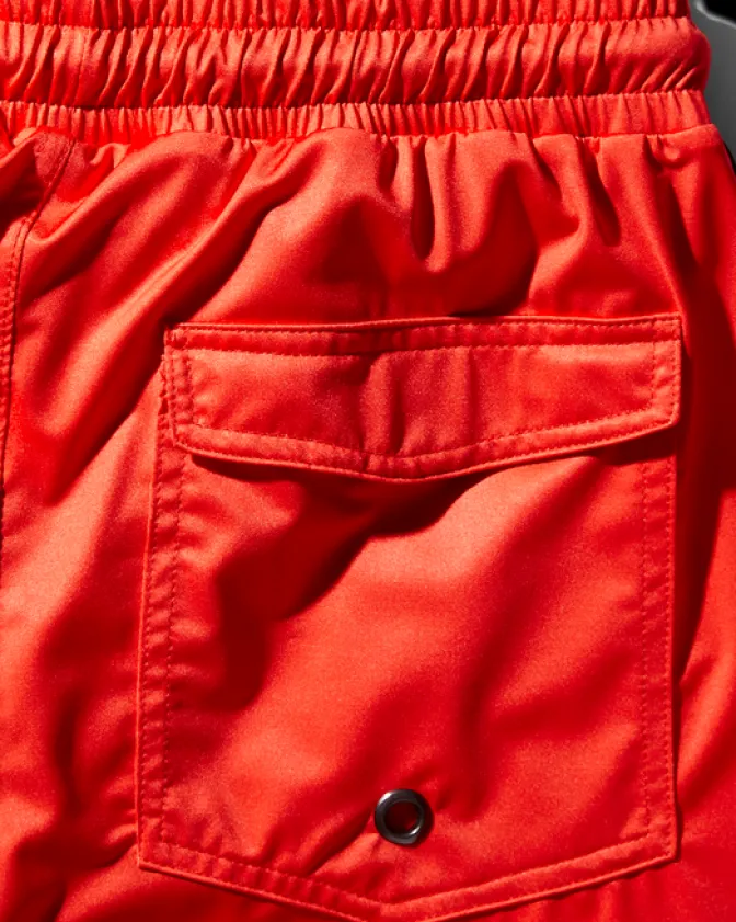 KIDS JAPAN WAVE SWIM TRUNKS (RED)