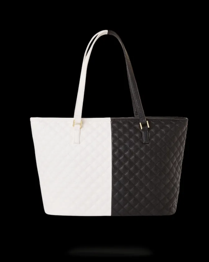 LEVELED UP SPLIT QUILT SHARK TOTE