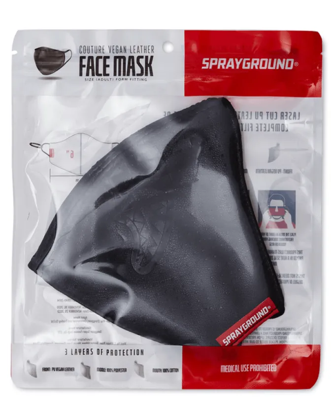 MIDNIGHT SHARK VEGAN LEATHER FACEMASK