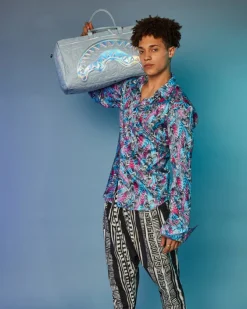 MIRASHAKU IRIDESCENT QUILT DUFFLE