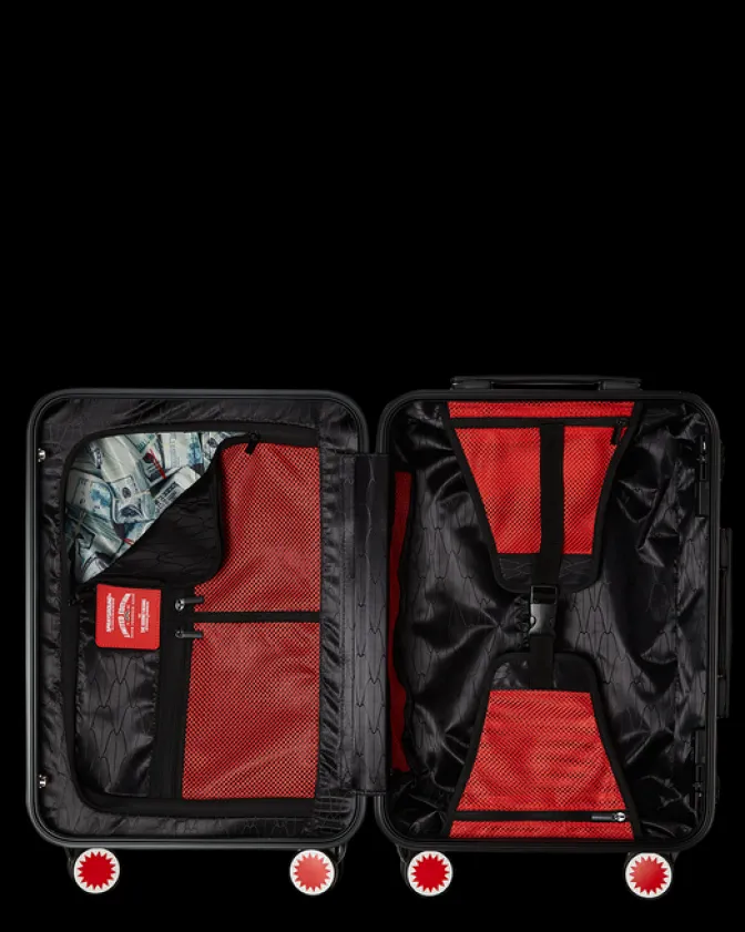 MOLDED SHARKITECTURE BLACK HARDSHELL CARRY-ON LUGGAGE