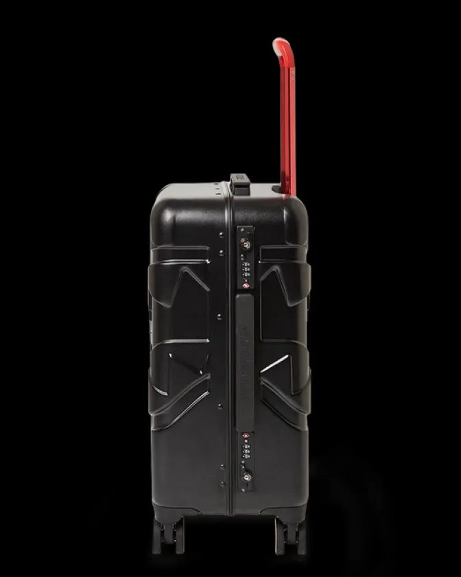 MOLDED SHARKITECTURE BLACK HARDSHELL CARRY-ON LUGGAGE