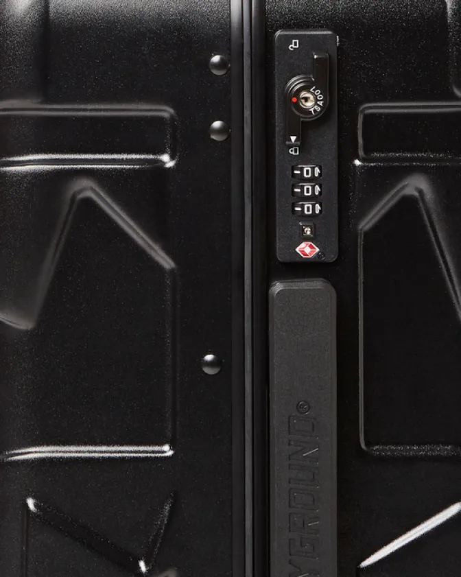 MOLDED SHARKITECTURE BLACK HARDSHELL CARRY-ON LUGGAGE