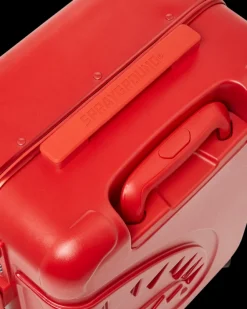 MOLDED SHARKITECTURE RED HARDSHELL CARRY-ON LUGGAGE