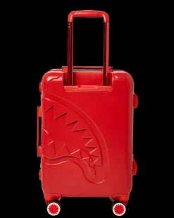 MOLDED SHARKITECTURE RED HARDSHELL CARRY-ON LUGGAGE