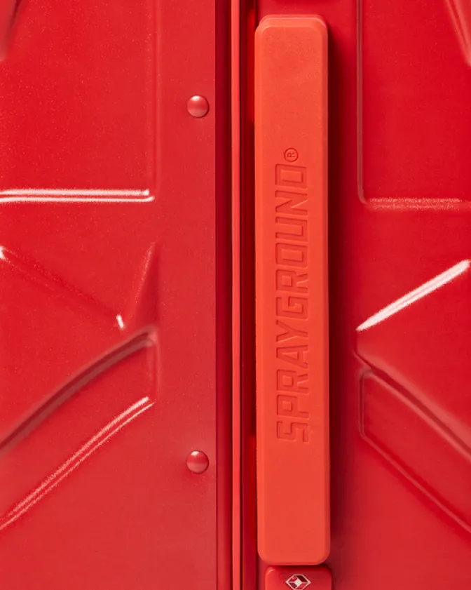 MOLDED SHARKITECTURE RED HARDSHELL CARRY-ON LUGGAGE