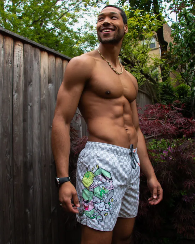 MONEY BOYS SANDBAR SWIM TRUNKS