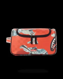 MONEY CAMO (RED) TOILETRY BAG