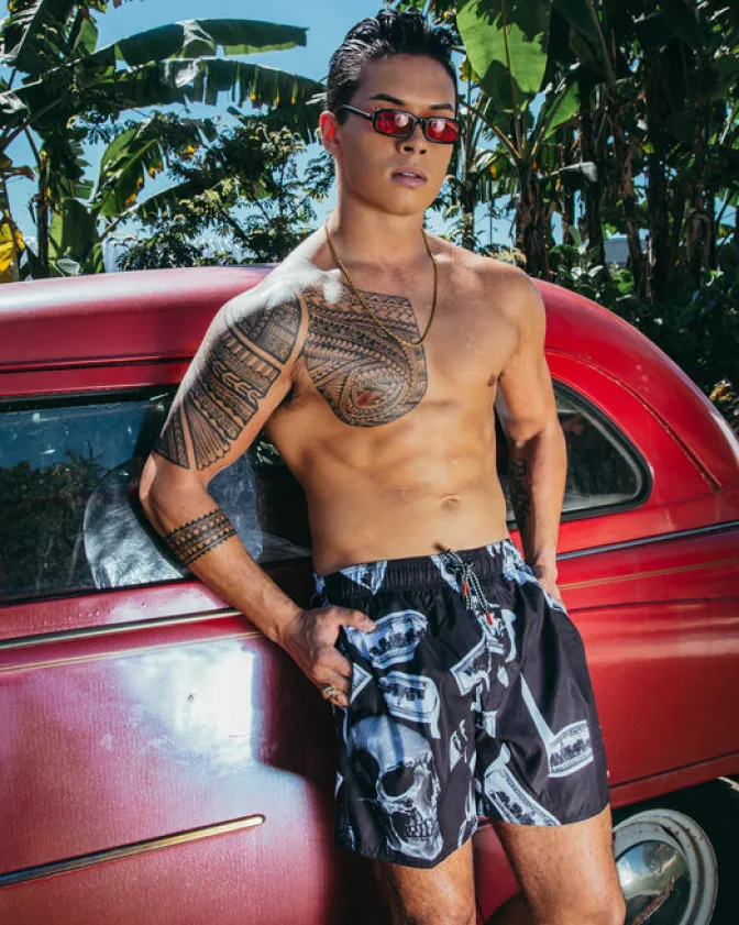 MONEY NIGHT SHOTO SWIM TRUNKS